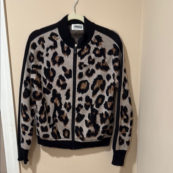 Leopard Print Cardigan Sweater - Picture 1 of 2